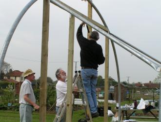 Capel St Mary Allotments Association reaching high on the polytunnel project