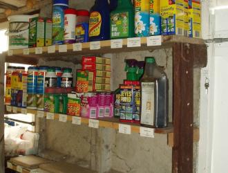 Old Shelving in shop Jan 2012