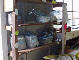 Old shelves in shop Jan 2012